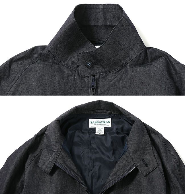 SASSAFRAS ネイビーブラックジャケット Sサイズ SASSAFRAS ネイビーブラックジャケット Sサイズ
