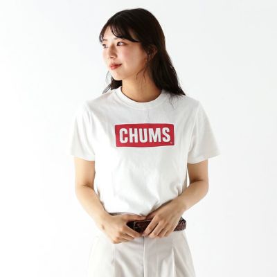 CHUMS Logo Fan T-Shirt・Red・S? 問い合せ キャンプ アウトドア