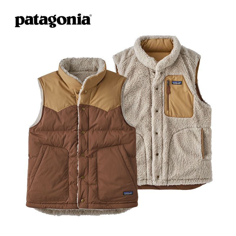 patagonia パタゴニア メンズダウンベスト 27588/MEN’S Reversible Bivy DOWN VEST (メンズダウンベスト) B... S 黒/白/赤