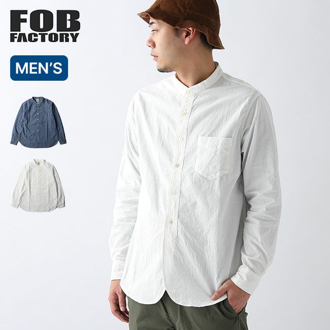 FOB FACTORY エフオービーファクトリー バンドカラーシャツ