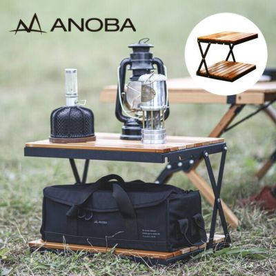 ANOBA アノバ ブラックエディション ウッドラック 3段｜Outdoor Style