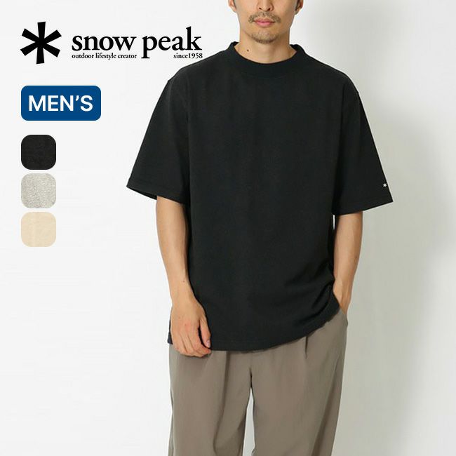snow peak スノーピーク リサイクルコットンヘビーモックネックTシャツ