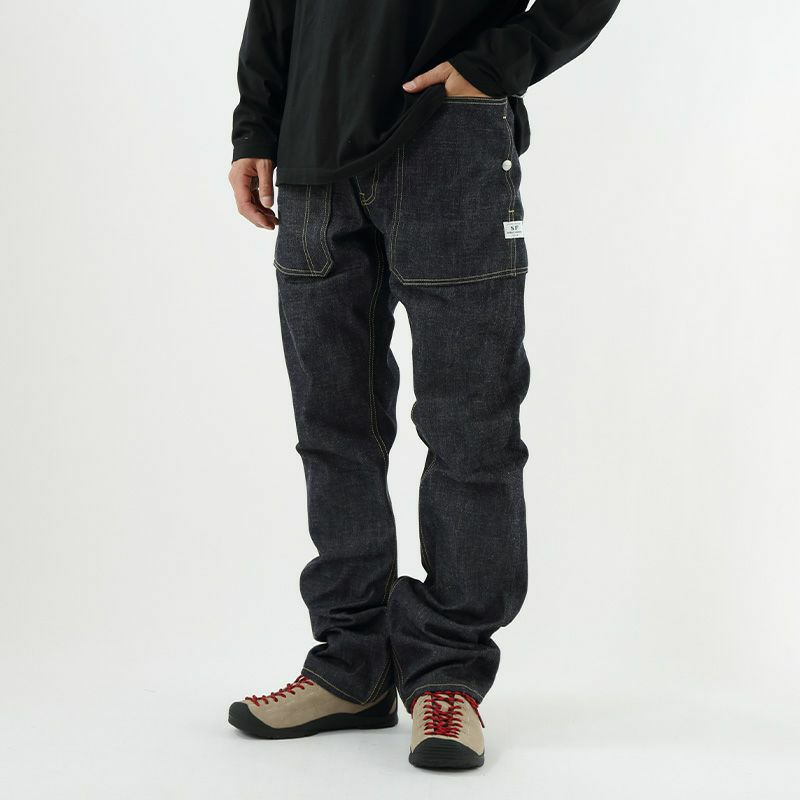 SASSAFRAS ササフラス フォールリーフスプレーヤーパンツ 13.5oz Deni