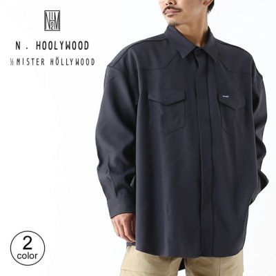 エヌハリウッド22SS 定価4.6万SHIRT BLOUSON シャツブルゾン-