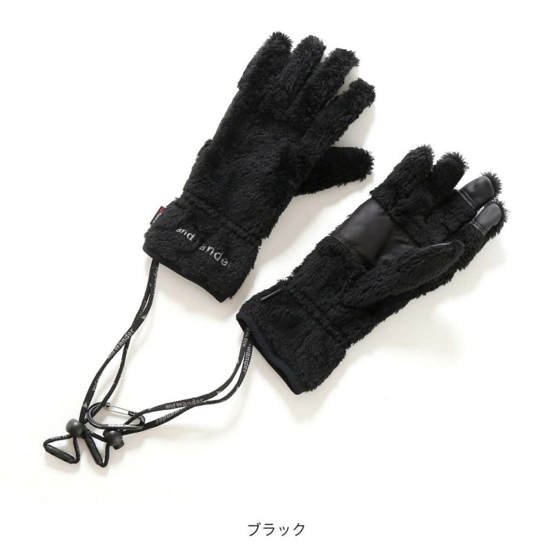 and wander アンドワンダー ハイロフトフリースグローブ｜SUNDAY