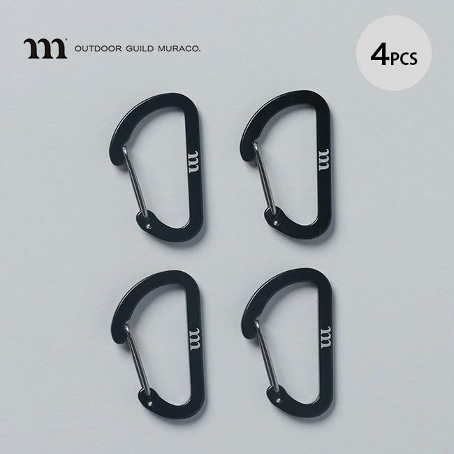 muraco ムラコ ワイヤーゲートカラビナ フラット40mm 4PCS