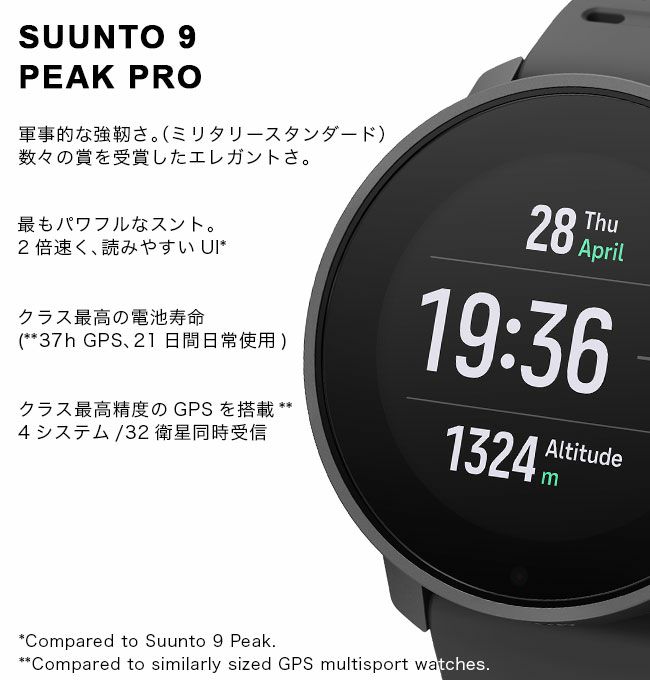 SUUNTO スント スント9ピークプロ｜Outdoor Style サンデーマウンテン