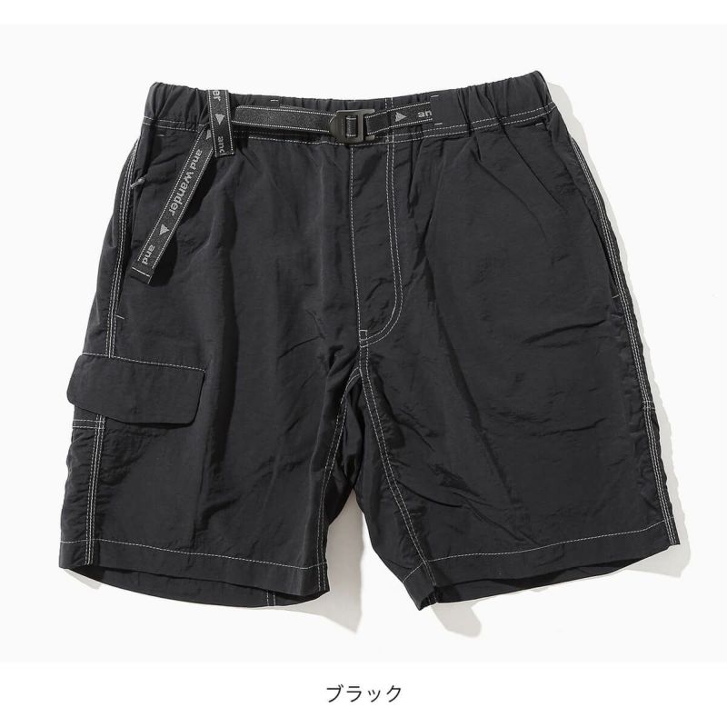 and wander アンドワンダー Nyタフタハイカーショートパンツ