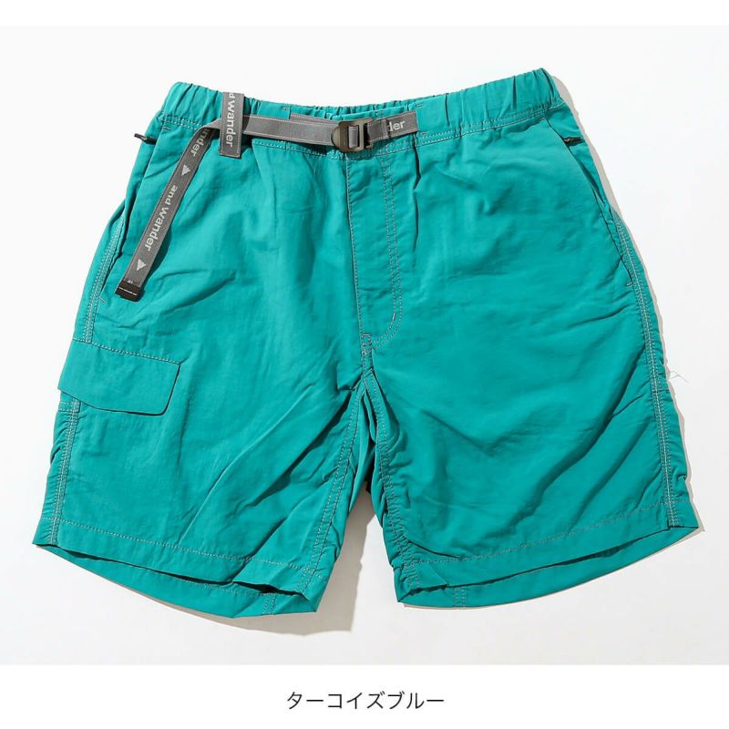 and wander アンドワンダー Nyタフタハイカーショートパンツ