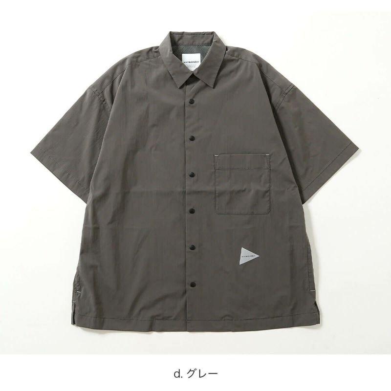 and wander アンドワンダー UVカットストレッチSSシャツ｜SUNDAY