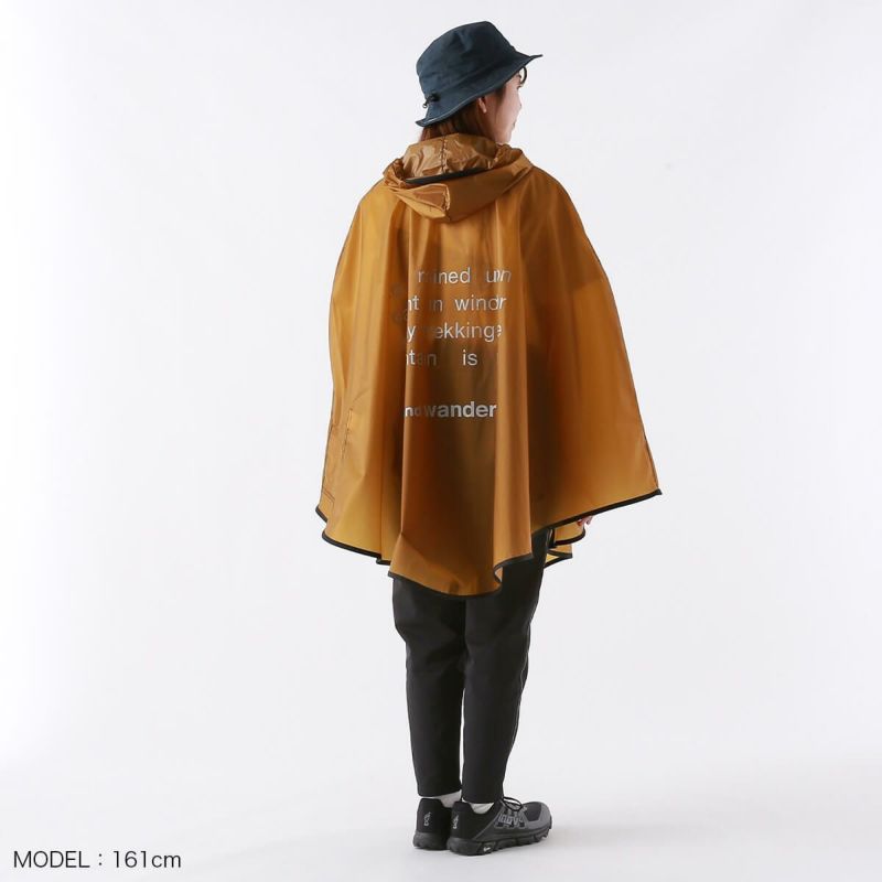 and wander ネイビー ポンチョ and wander アンドワンダー シルポンチョ｜SUNDAY MOUNTAIN｜サンデー