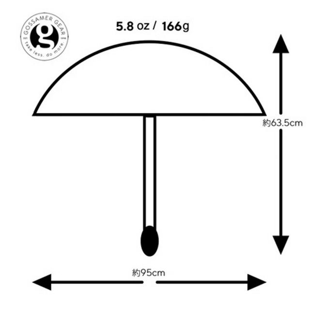 Gossamer Gear ゴッサマーギア ライトレックハイキングアンブレラ｜SUNDAY MOUNTAIN｜サンデーマウンテン