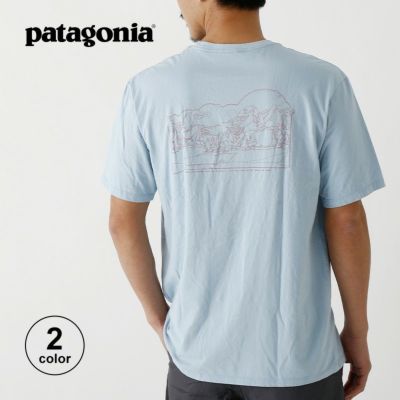 patagonia パタゴニア ラインロゴリッジストライプオーガニックポケットTシャツ メンズ｜Outdoor Style サンデーマウンテン