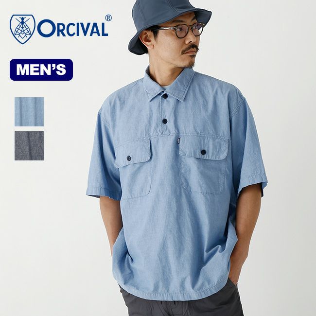 ORCIVAL オーシバル ショートスリーブプルオーバーシャツ メンズ