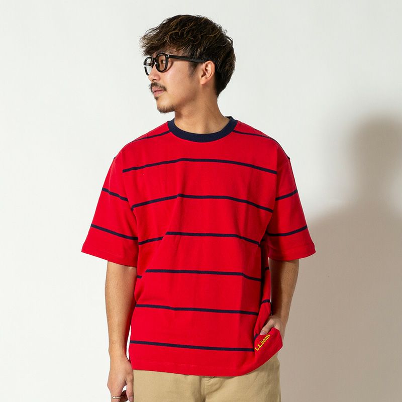 L.L.Bean JAPAN EDITION エルエルビーンジャパンエディション ビーンズストライプクルーネックTシャツ