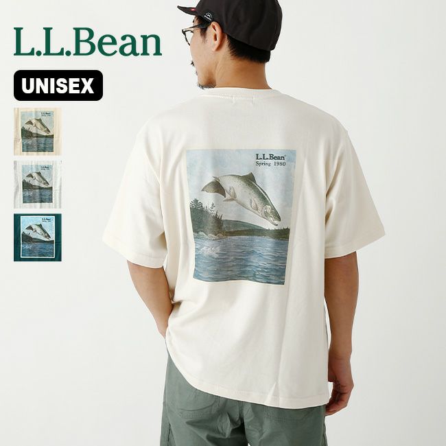 USA製 エルエルビーン L.L.BEANトラウトTROUT柄Tシャツ