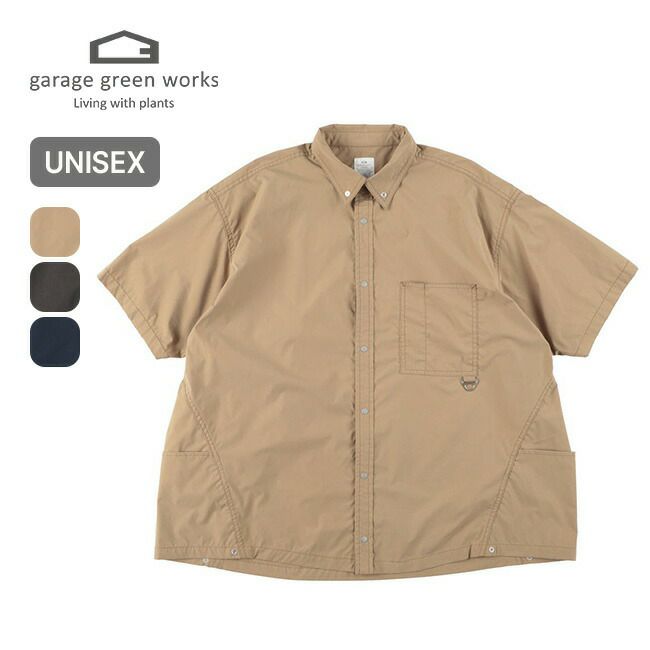 garage green works ガレージグリーンワークス ハーフスリーブタイプライターシャツ