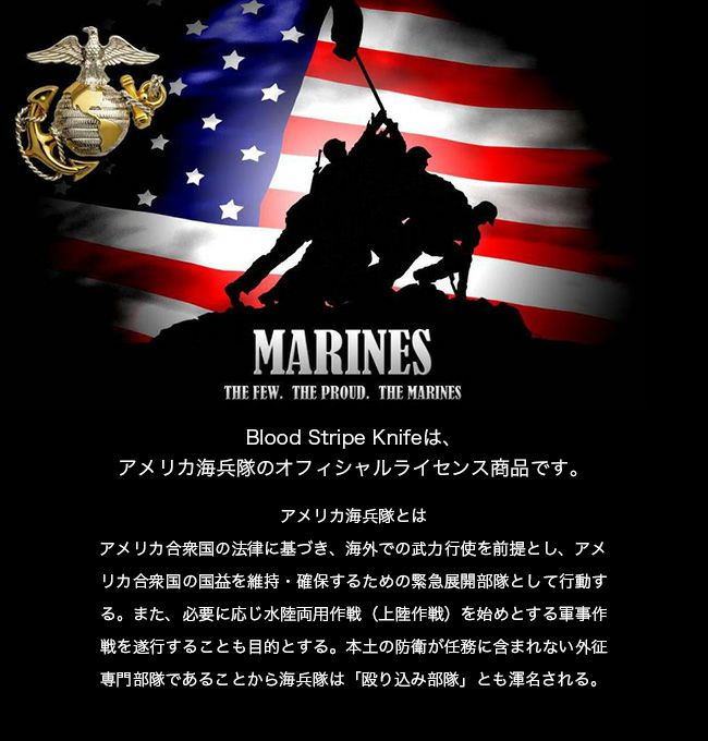 USMC アメリカ海兵隊 ブラッドストライプナイフ[オフィシャル