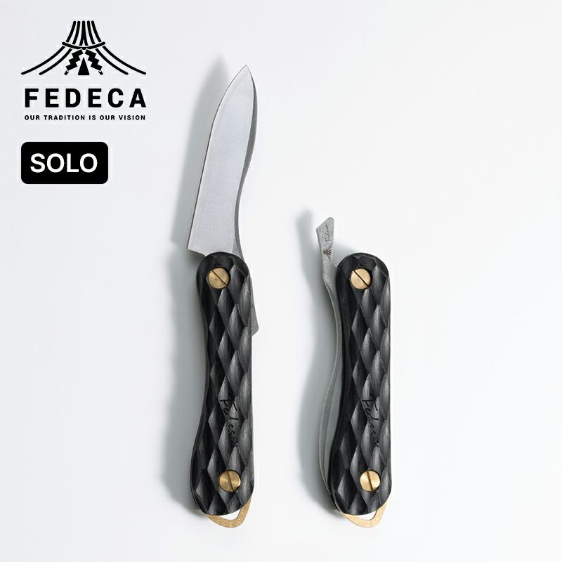 FEDECA フェデカ 折畳式料理ナイフ ソロ 名栗ブラック｜Outdoor Style 
