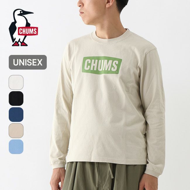 CHUMS チャムス チャムスロゴブラッシュドL/S Tシャツ