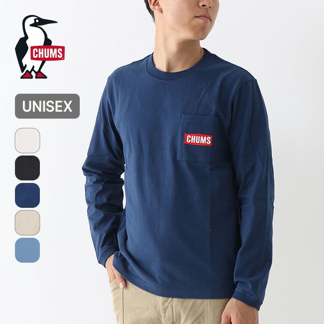 CHUMS チャムス チャムスロゴポケットブラッシュドL/S Tシャツ