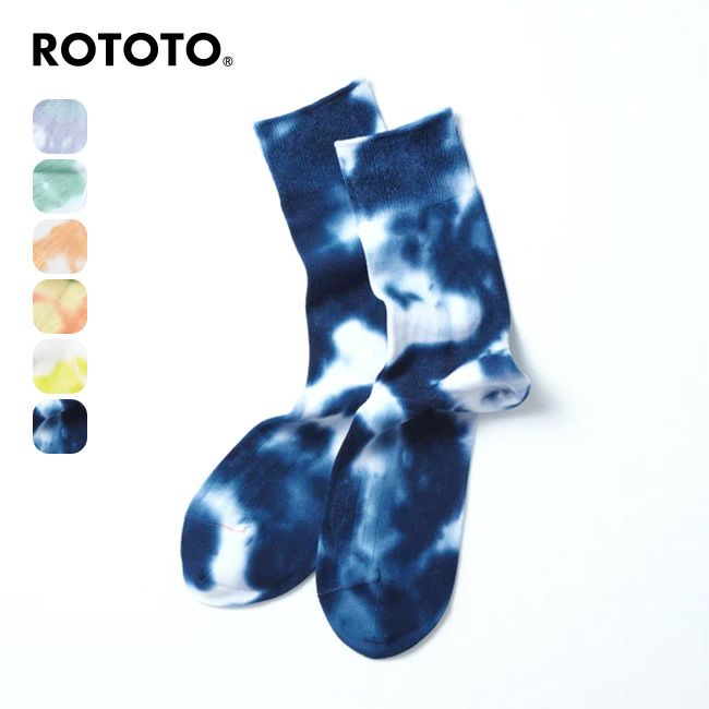 ROTOTO ロトト タイダイフォーマルクルーソックス