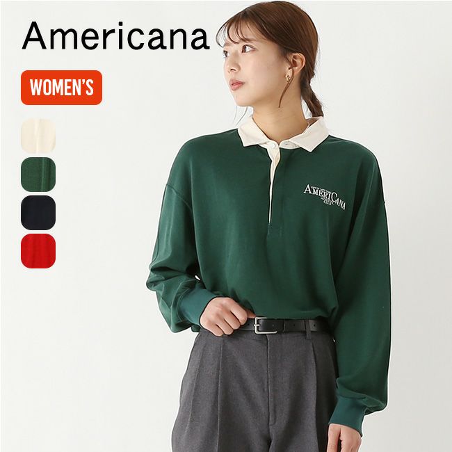 Americana × 6(ROKU)＞RUGBY SHIRT ラグビーシャツ 安い - トップス