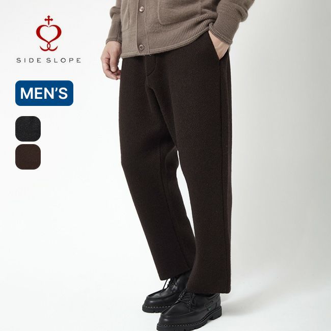 SIDE SLOPE サイドスロープ ウールノータックテーパードヘリボーンパンツ ユニセックス