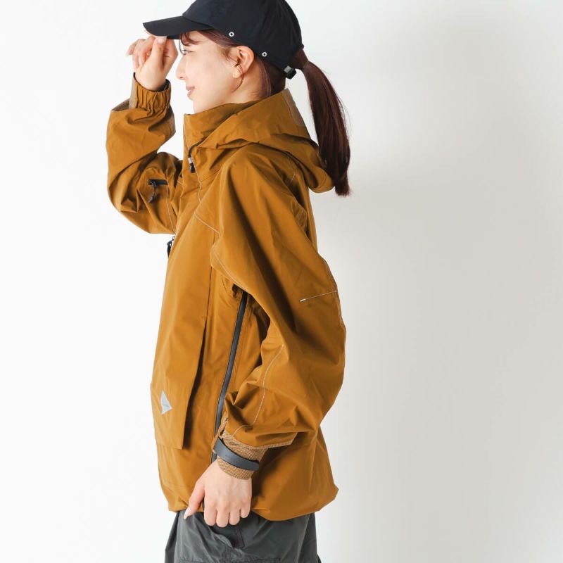 and wander アンドワンダー パーテックスシールドレインジャケット