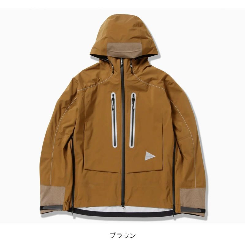 and wander アンドワンダー パーテックスシールドレインジャケット