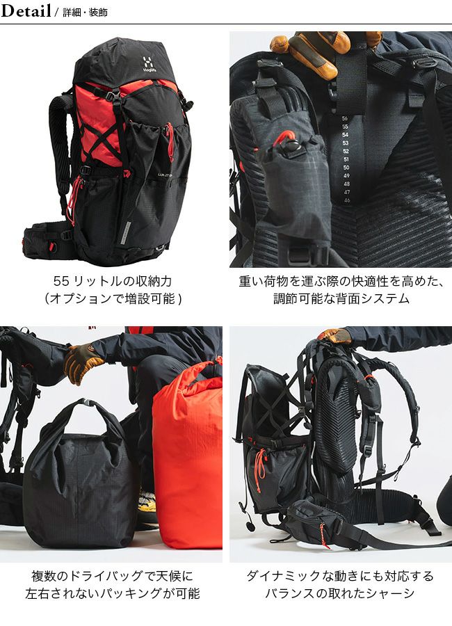 ホグロフス NEJD 55 バックパック 【使用数回】（街道ランニング最強の 