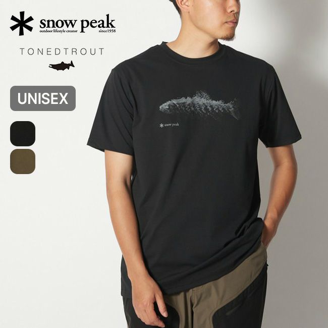 snow peak×TONEDTROUT スノーピーク×トーンドトラウト サインオフフィッシュTシャツ