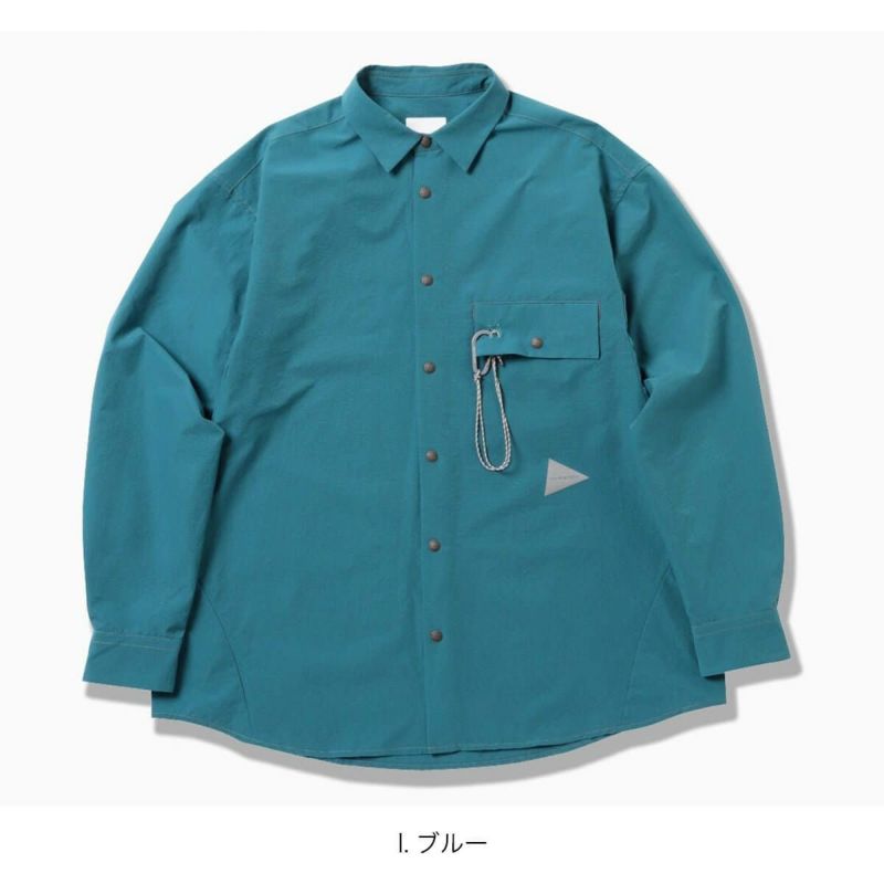 and wander アンドワンダー ドライブリーザブルLSシャツ｜SUNDAY