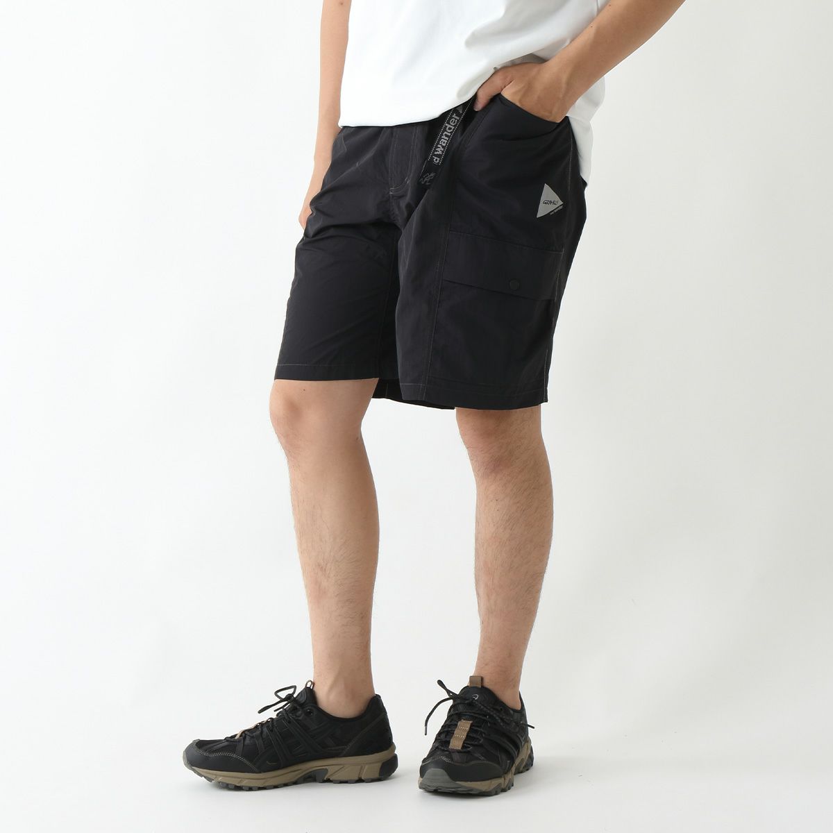 GRAMICCI×and wander グラミチ×アンドワンダー パッチワークウィンドショーツ