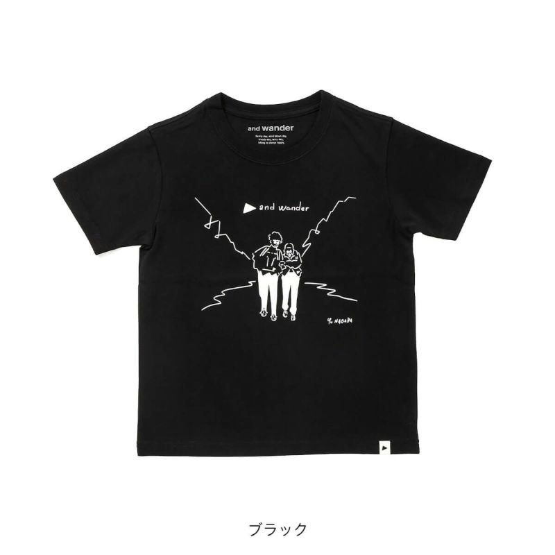 Yu Nagaba×and wander 長場雄×アンドワンダー プリンテッドT