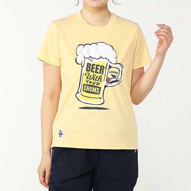 CHUMS チャムス ビアウィズユアチャムスTシャツ【ウィメンズ】