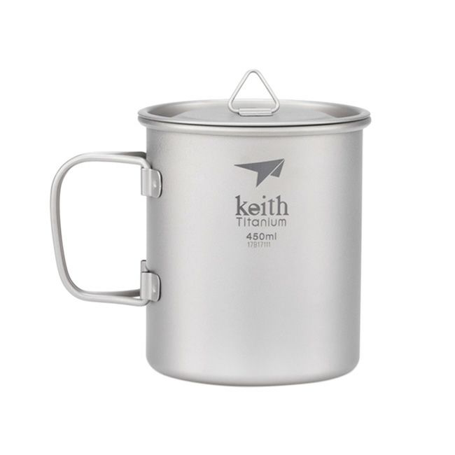 keith キース フタ付きチタンマグ 450ml