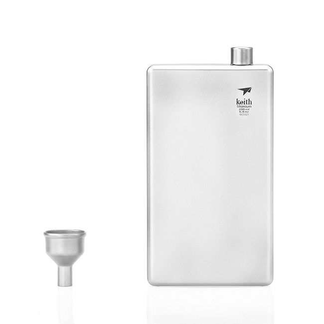 keith キース チタン角型スキットル 200ml