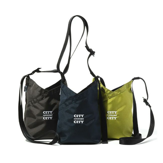 CITY COUNTRY CITY×hobo シティカントリーシティ×ホーボー アズマショルダーバッグ ナイロンオックスフォード for シティカントリーシティ
