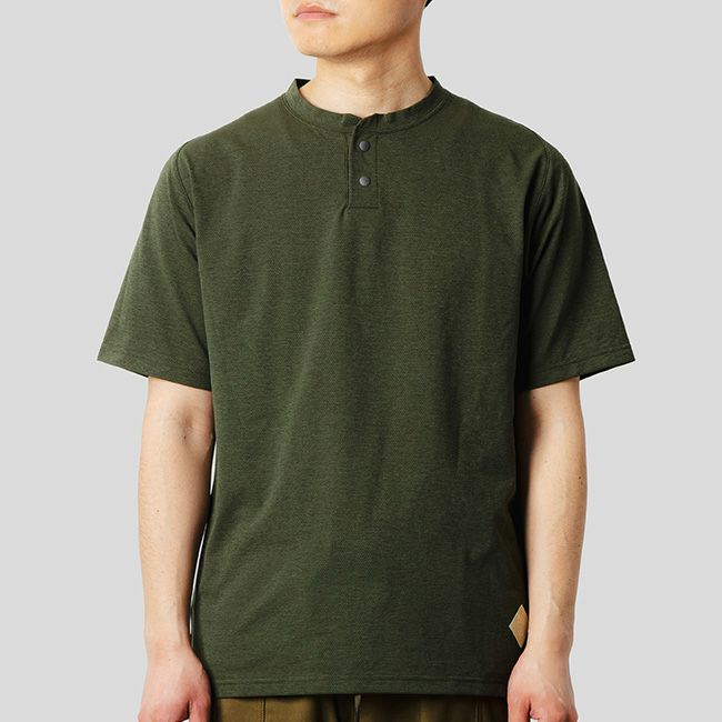 narifuri ナリフリ NFCアクティブメッシュヘンリーネックTシャツ メンズ