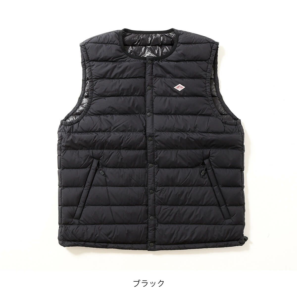 DANTON ダントン インナーダウンクルーネックベスト ナイロンタフタ  
