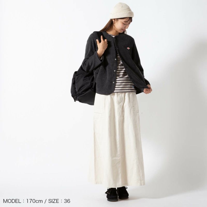 DANTON ダントン フリースカラーレスジャケット フリース【ウィメンズ