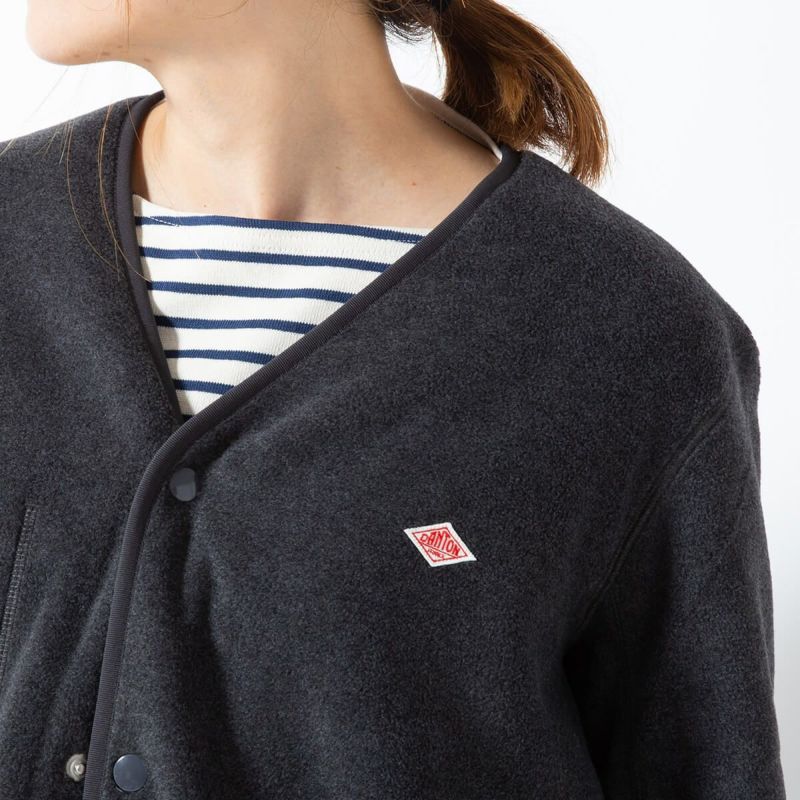 DANTON ダントン フリースカラーレスコート【ウィメンズ】｜SUNDAY