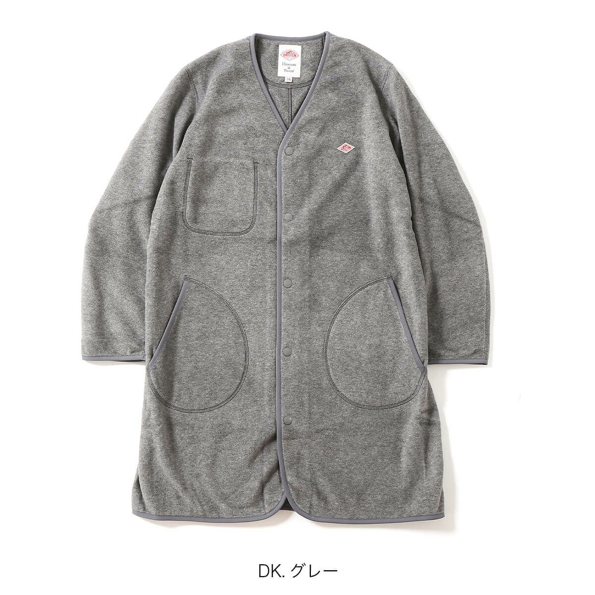 DANTON ダントン フリースカラーレスコート【ウィメンズ】｜SUNDAY
