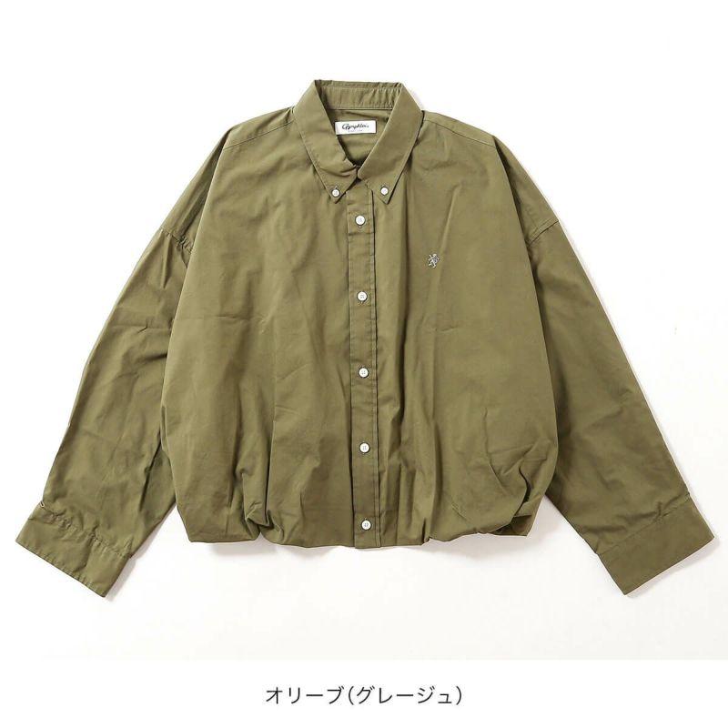 ショートタイプオリーブ36 Gymphlex ジムフレックス ショートB.D. シャツ L/S T/Cタイプライター