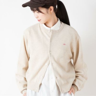DANTON ダントン クルーネックカーディガン ラムウール【ウィメンズ