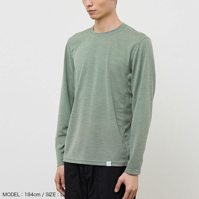 【CAYL】 live wool mix long sleeve / green cayl-merino-blend-long-sleeve-