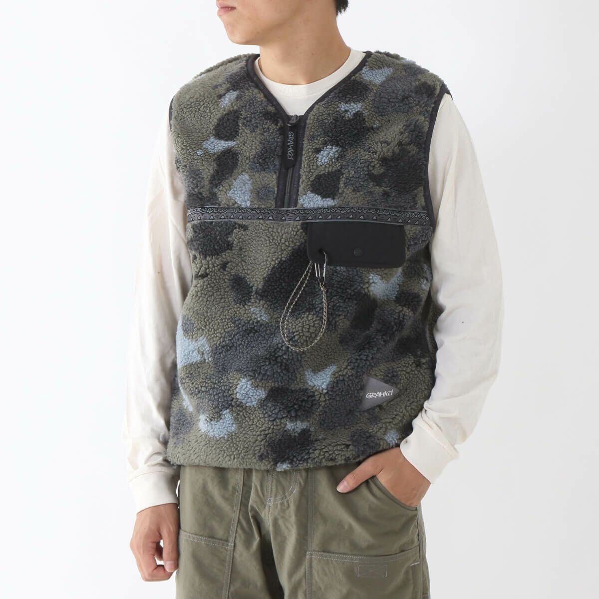 GRAMICCI×and wander グラミチ×アンドワンダー JQテープフリースベスト