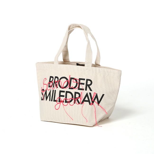 BRODER SMILEDRAW ブロダースマイルドロウ ロゴx刺繍ランチバッグ