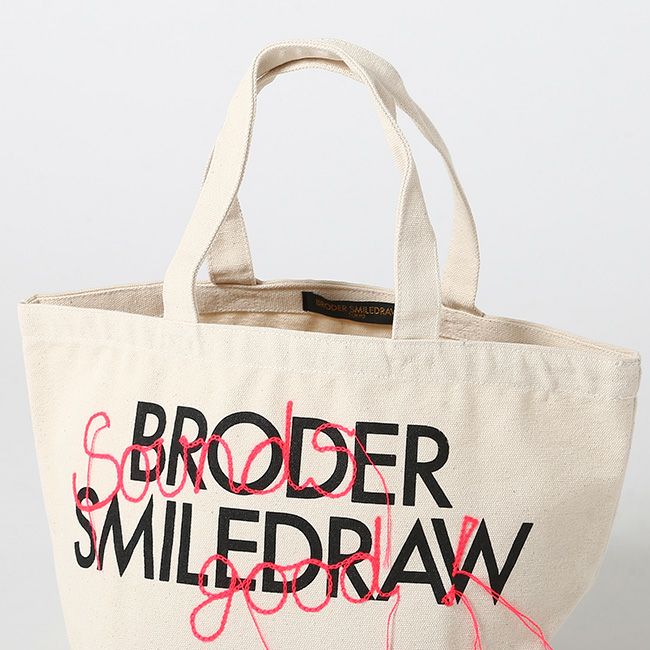 BRODER SMILEDRAW ブロダースマイルドロウ ロゴx刺繍ランチバッグ